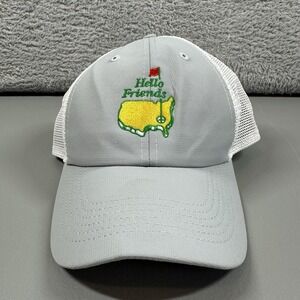 Masters‎ Golf Hat Cap Snapback Gray Embroidered Vented Adjustable Imperial Hello